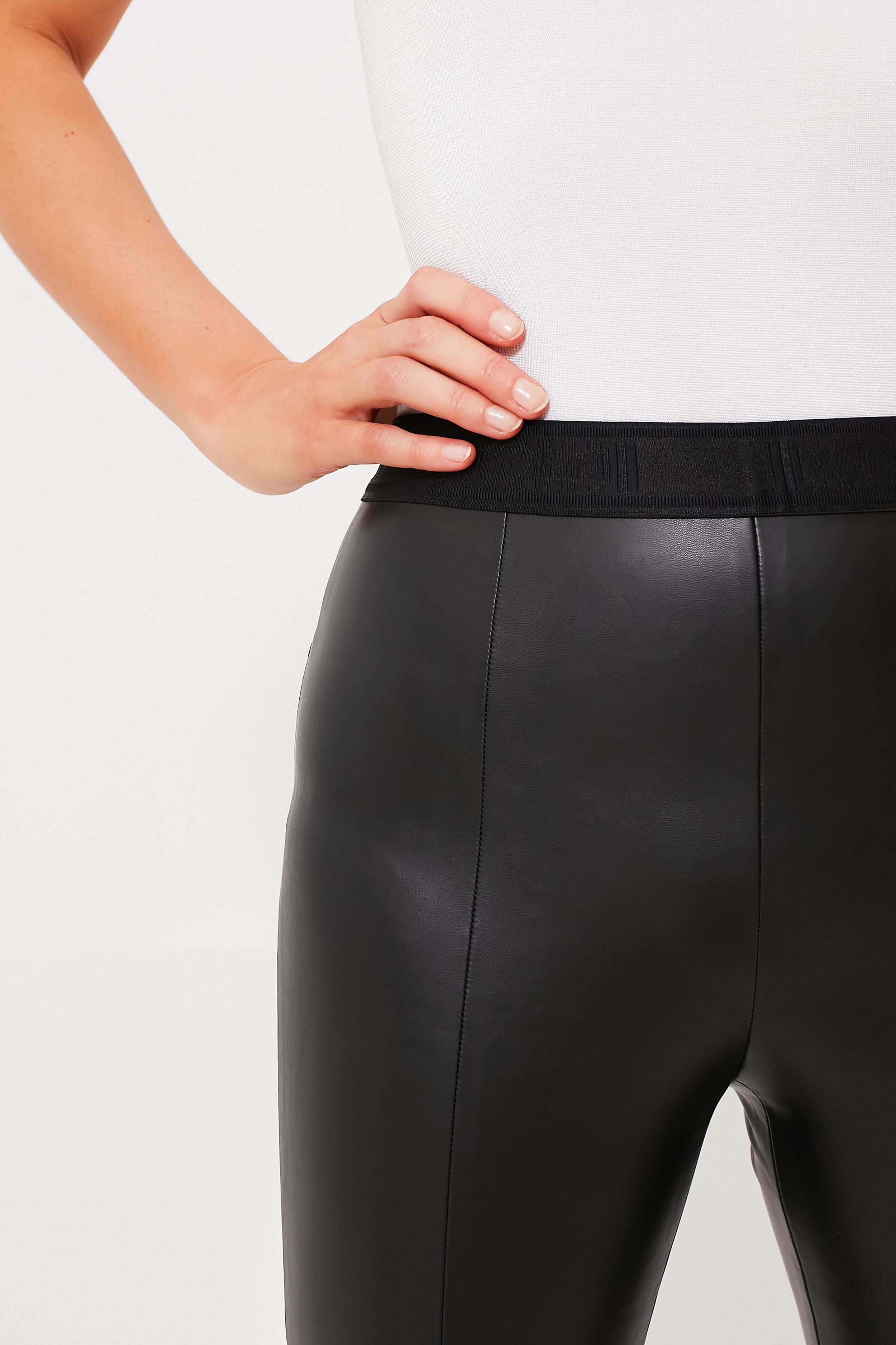 Black Vegan Leather Jenna Trousers Wolford