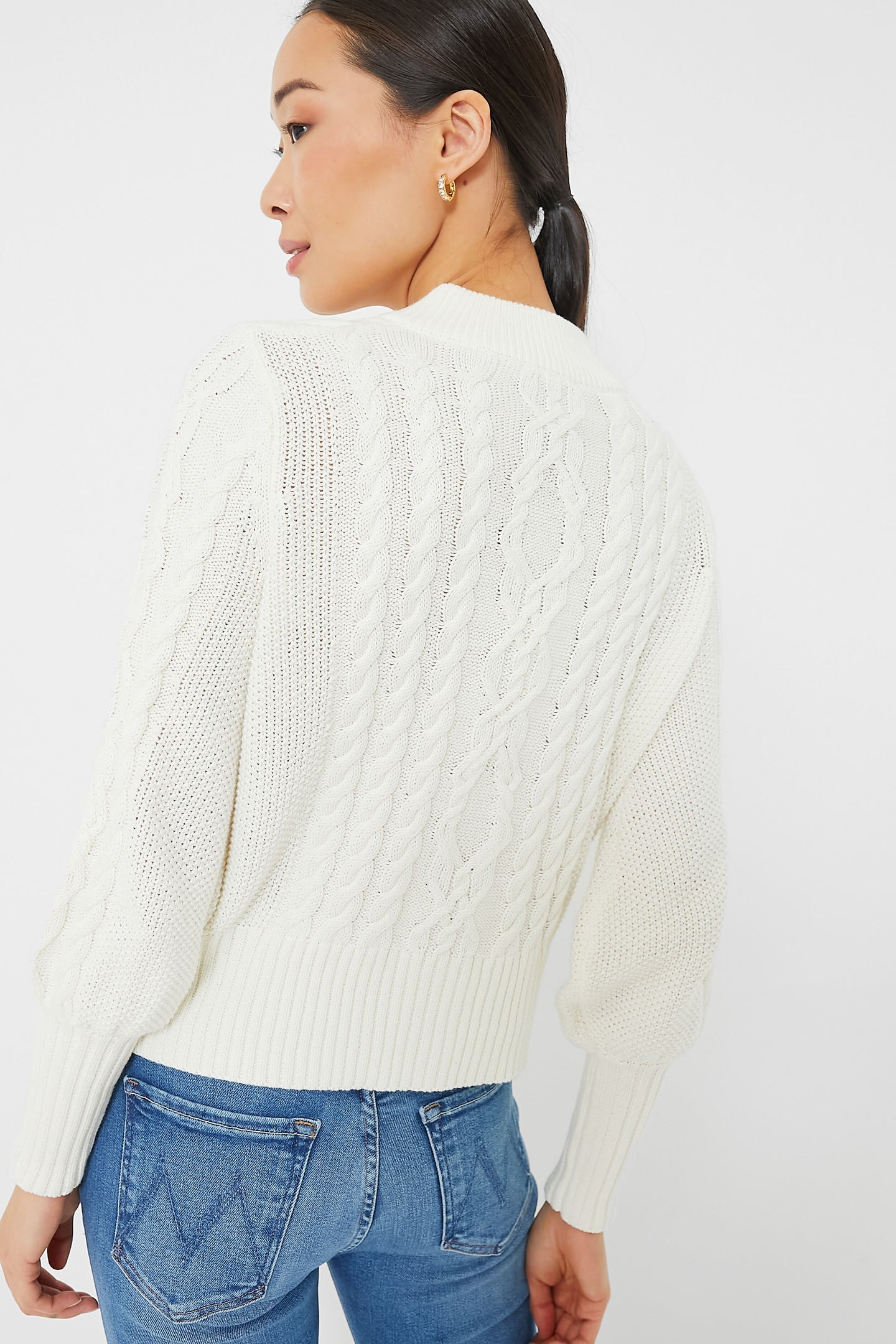 White Cotton Colette Cardigan