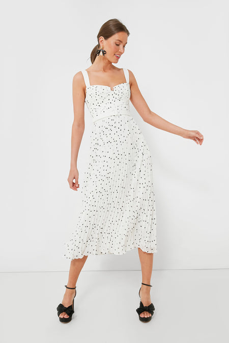 Polka Dot Chiffon Midi Dress Self-Portrait - Main Image