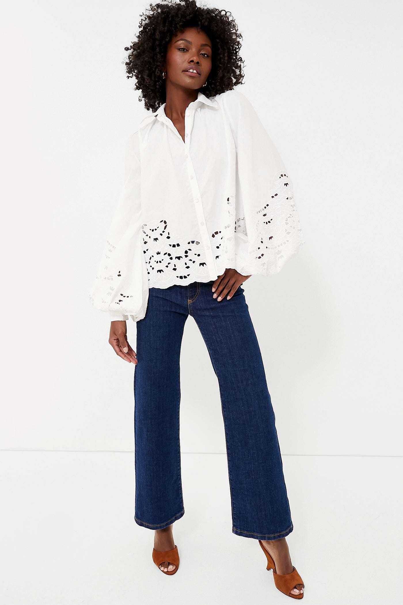 Poplin Lace Blouse