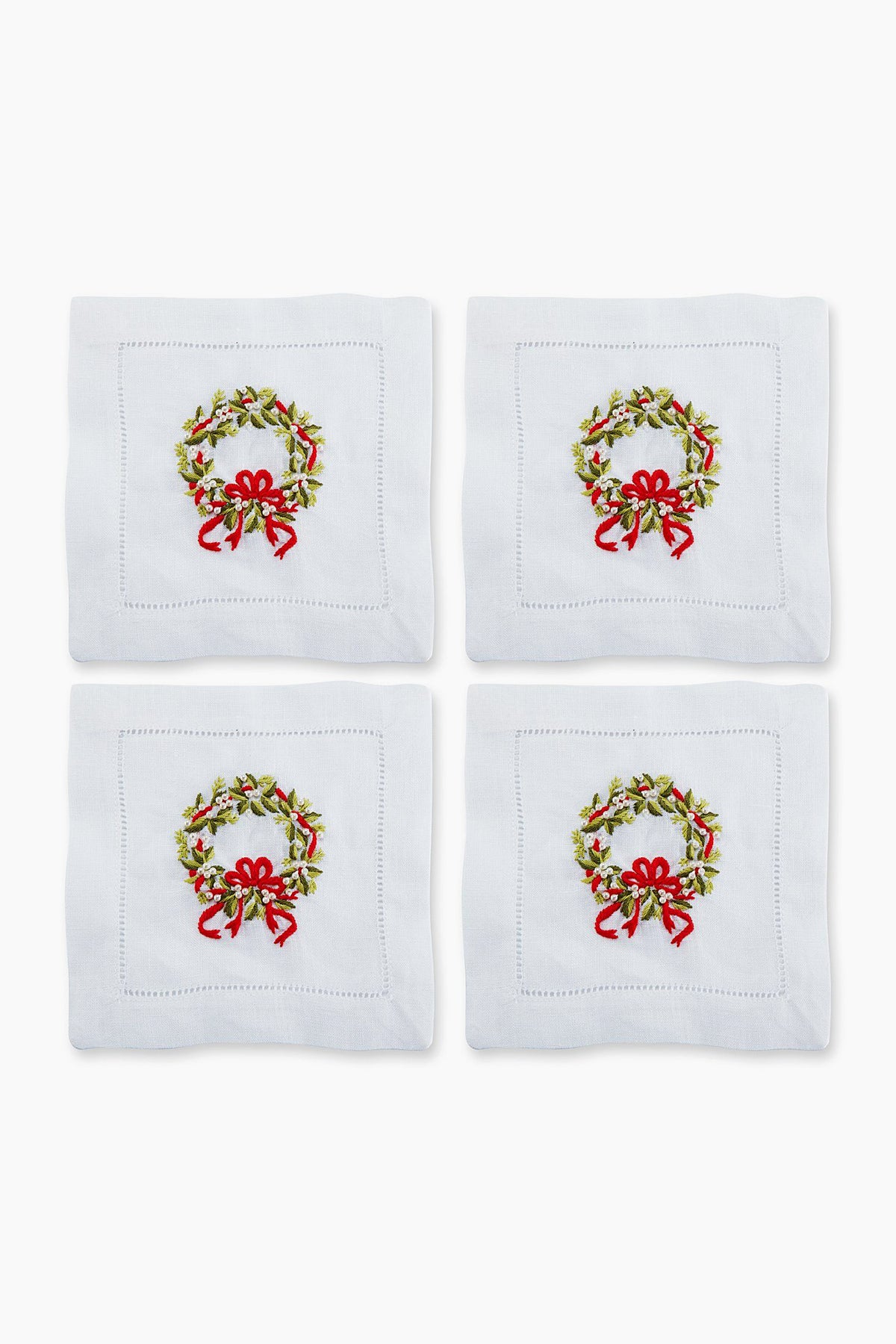 Pearl Wreath Cocktail Napkins