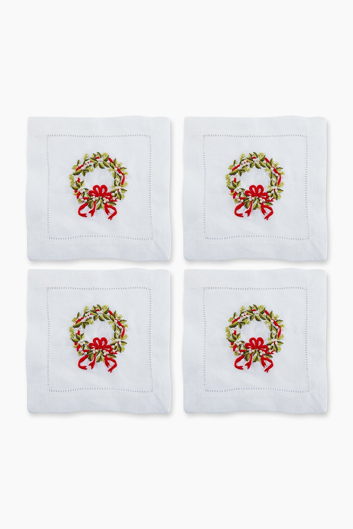 Pearl Wreath Cocktail Napkins