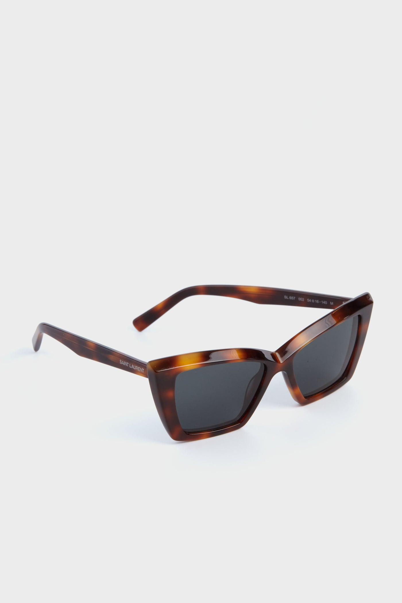 Shiny Medium Havana Cat Eye Sunglasses