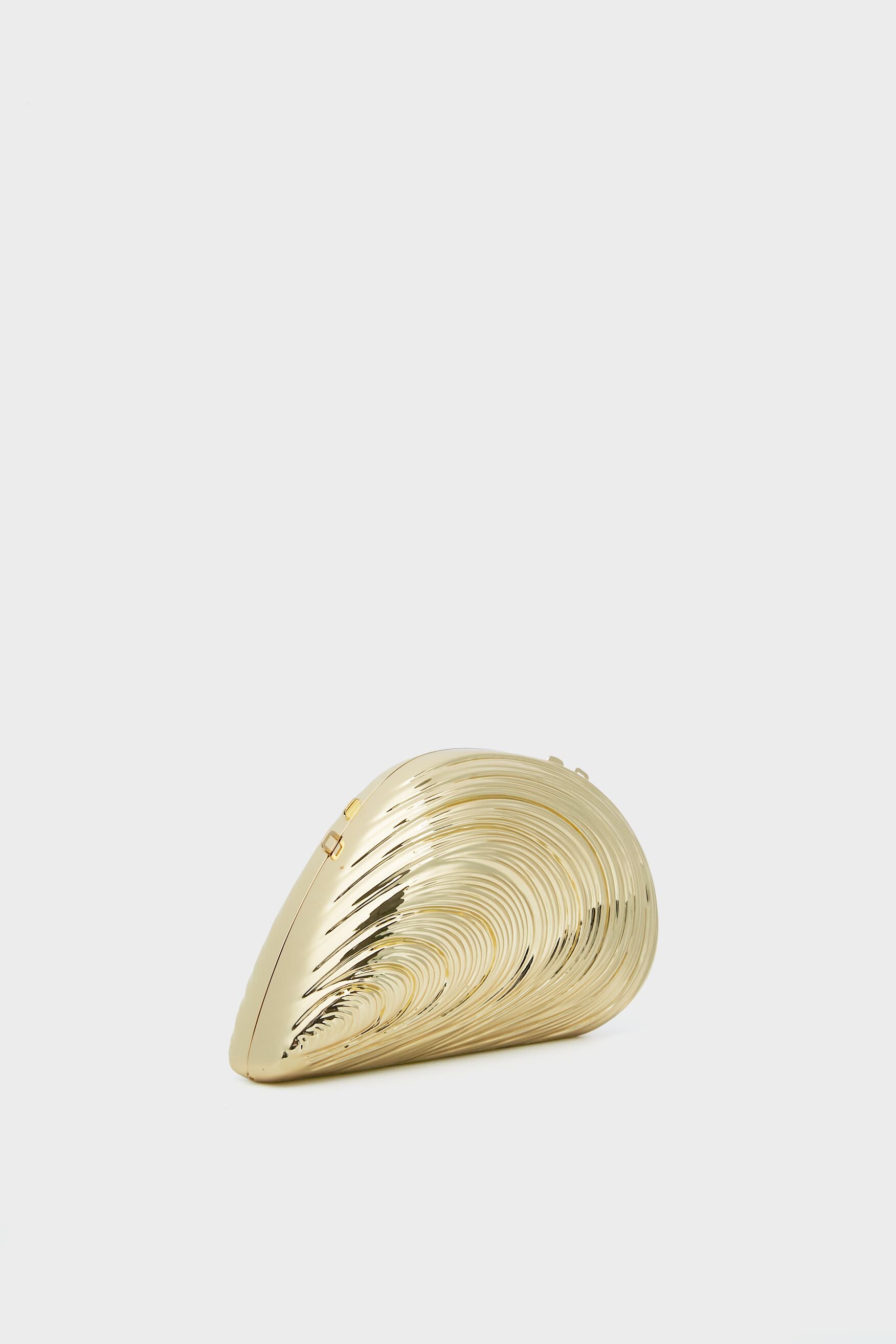 Gold Bridget Metal Shell Clutch