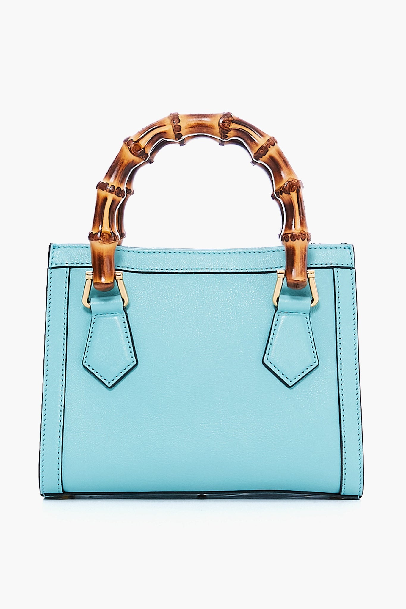 Gucci Light Blue Leather Diana Mini Tote Bag