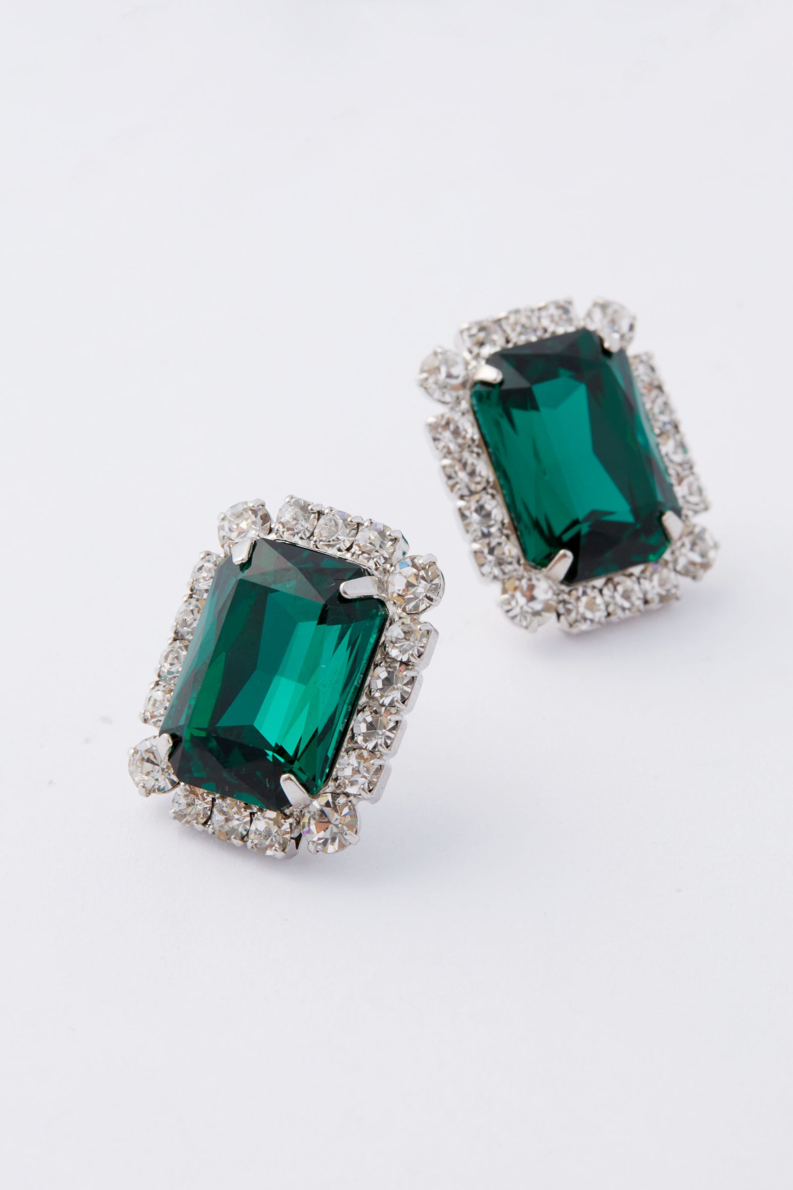 Emerald Diana Stud Earrings