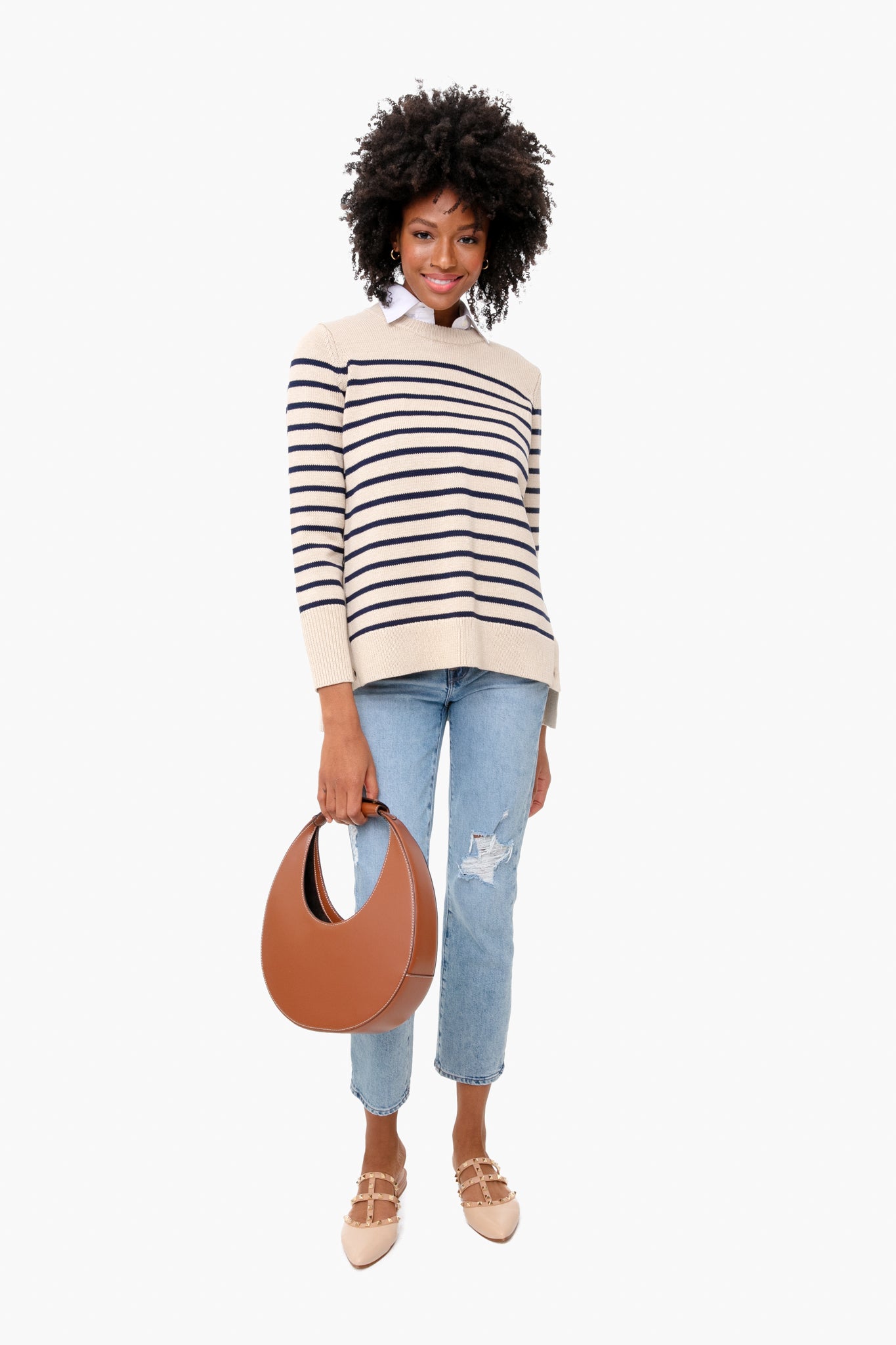Tan Moon Tote Bag