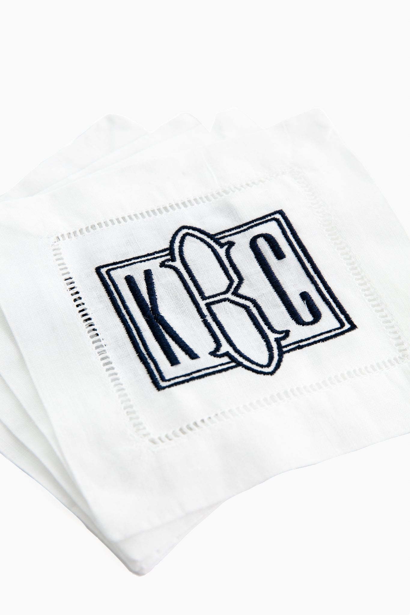 Hemstitched Cocktail Napkins Set of 4