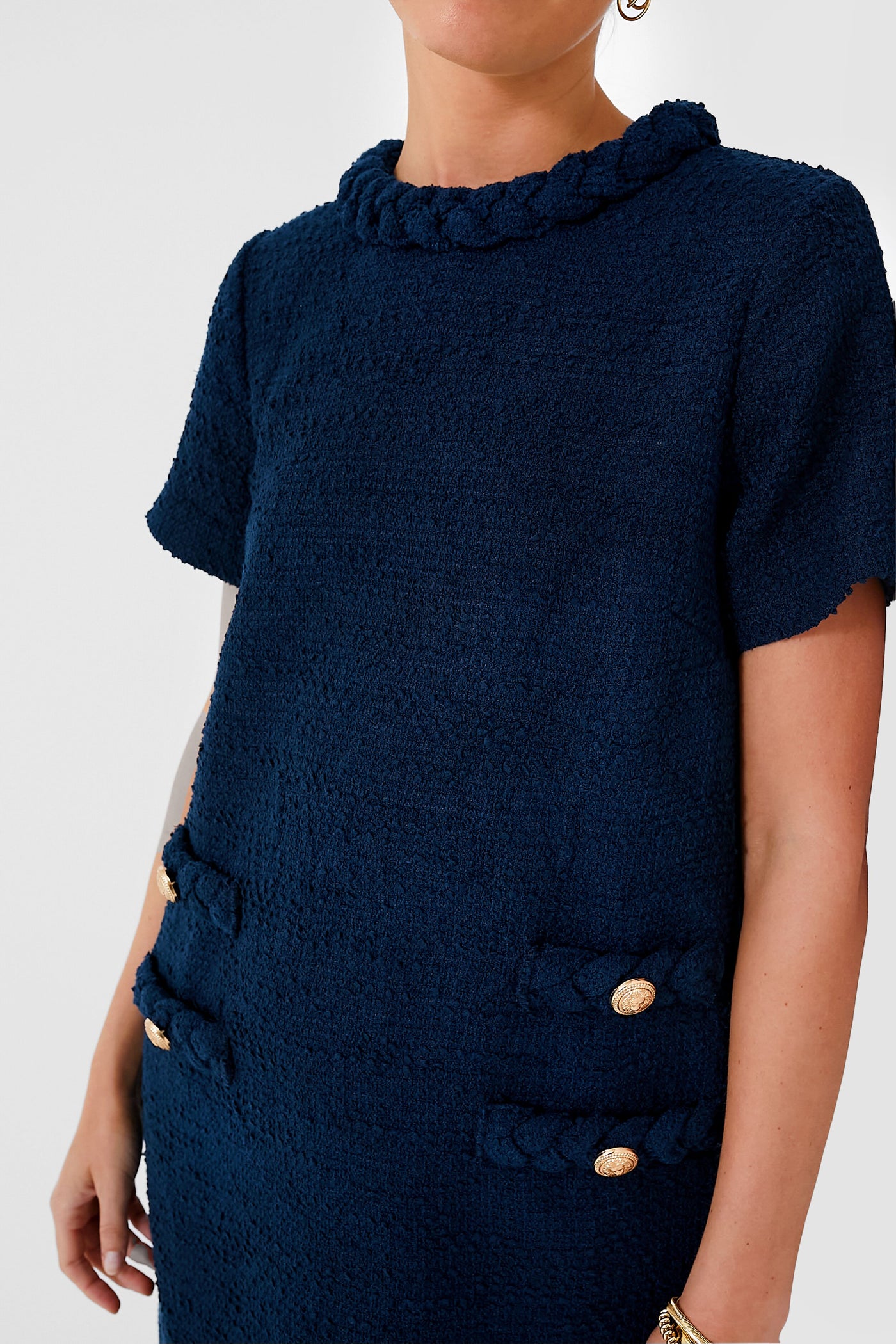 Tuckernuck Navy Tweed Jackie Dress Navy / L Tuckernuck Navy Tweed Jackie Dress Navy / L