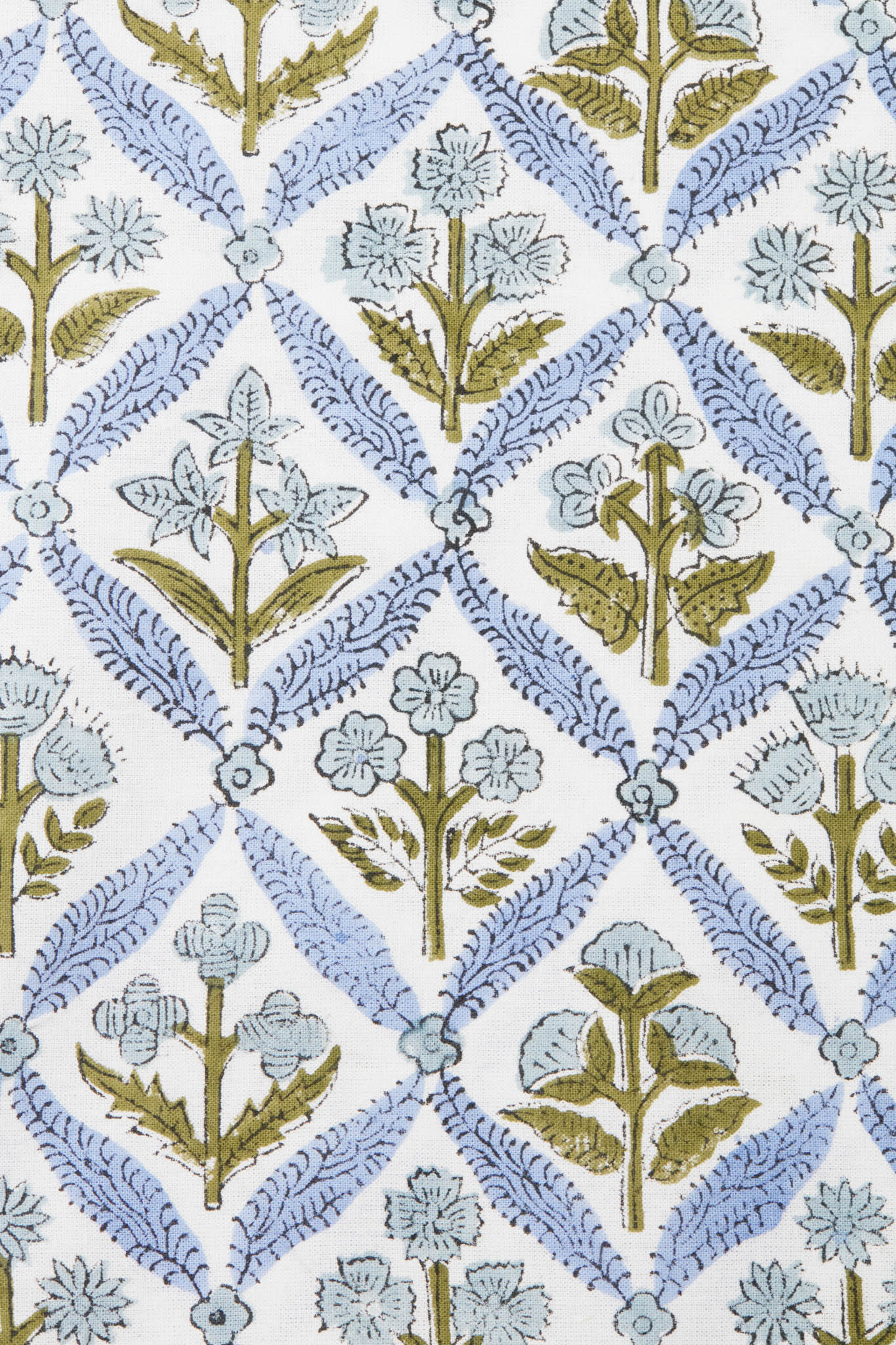 Hydrangea Blue Garden Trellis Napkins Set of 4
