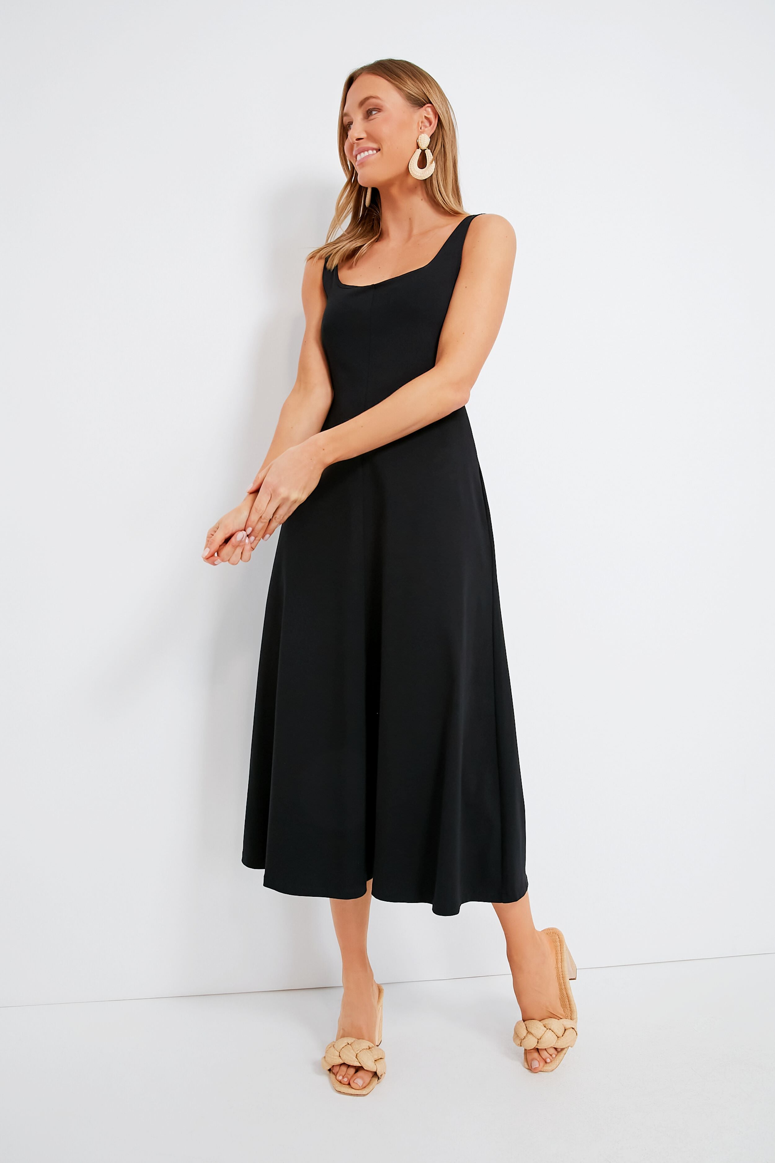 Black Sleeveless Trapeze Dress Vince - Main Image