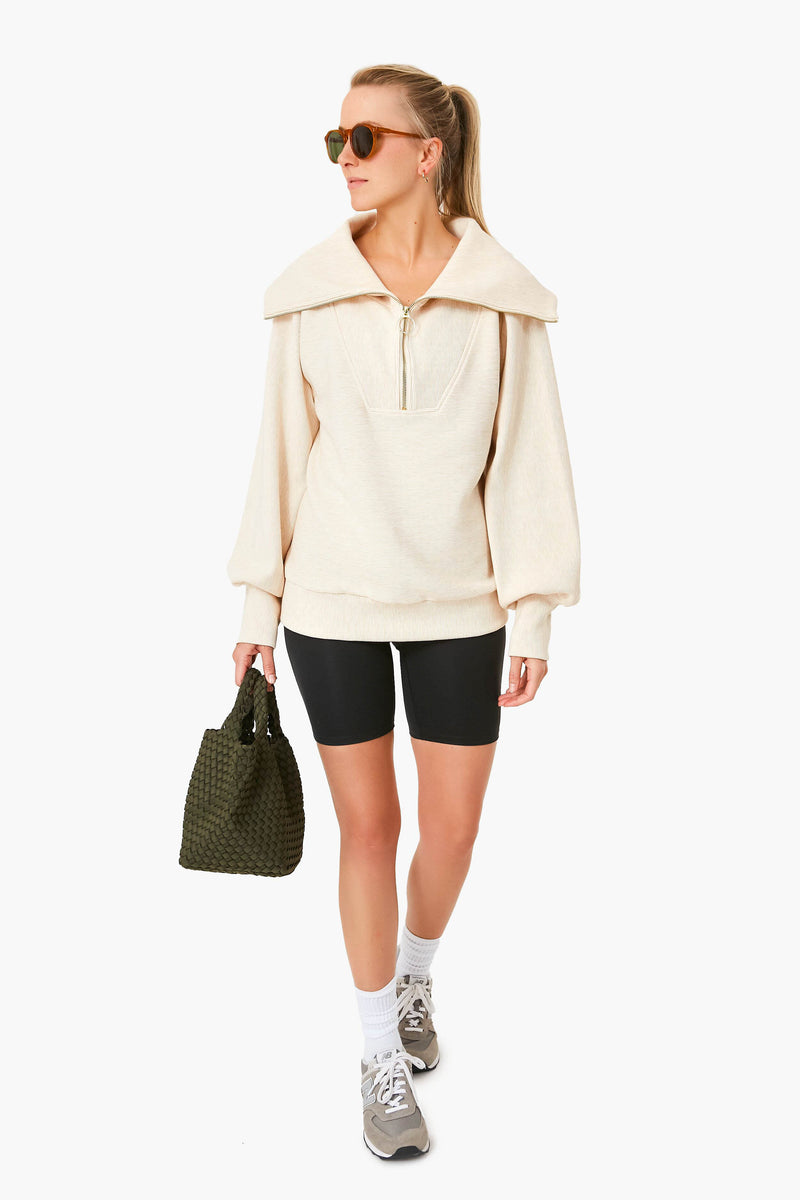 Oatmeal Marl Vine Half Zip