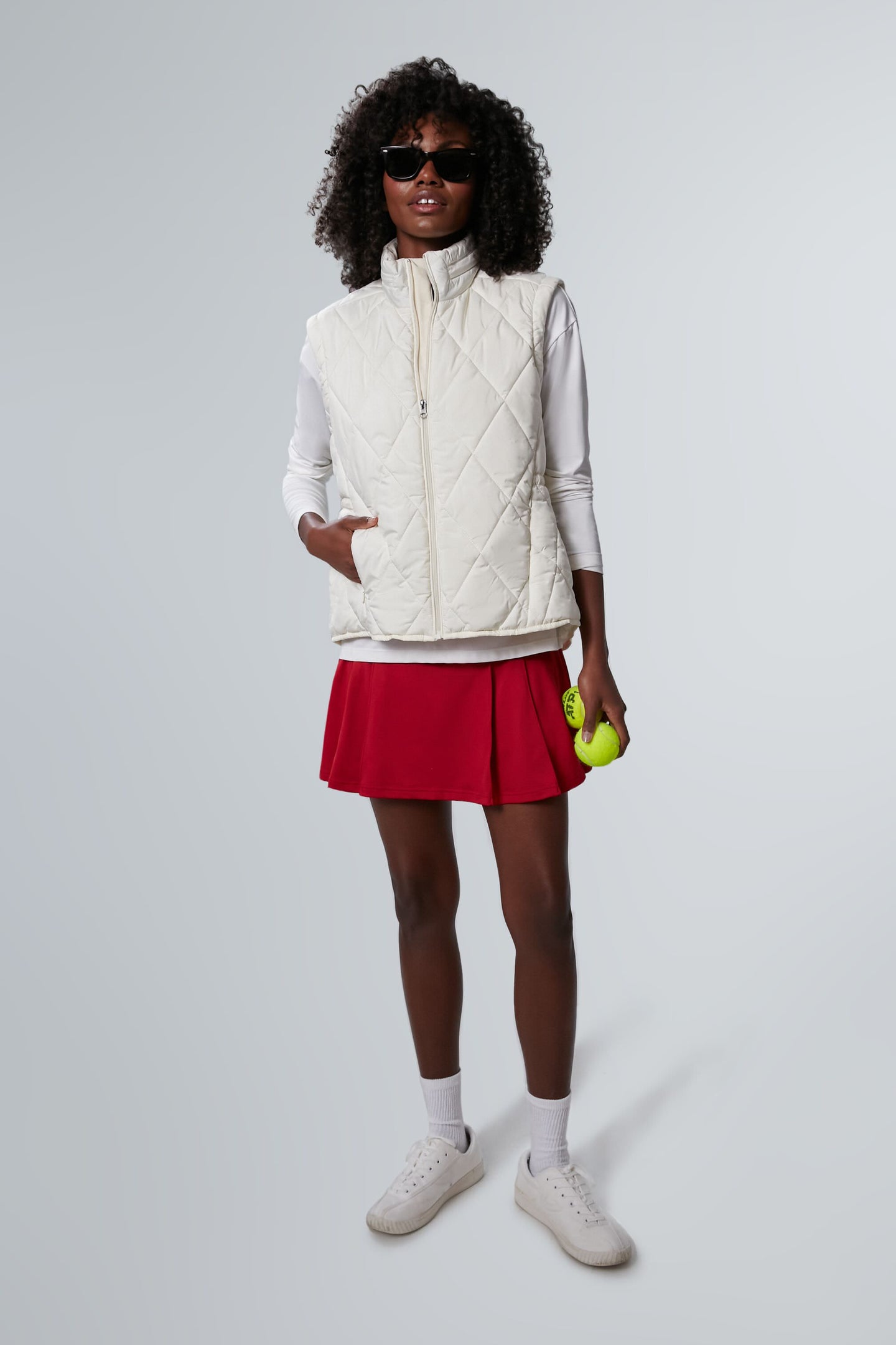 Retro Red 15 Inch Lydia Tennis Skirt