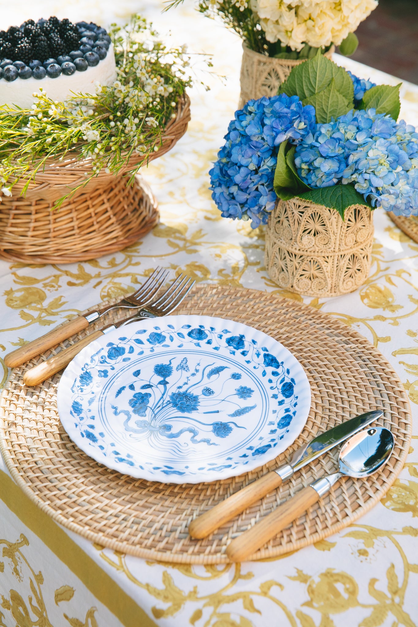 Caramel Woven Rattan Placemats Set of 4