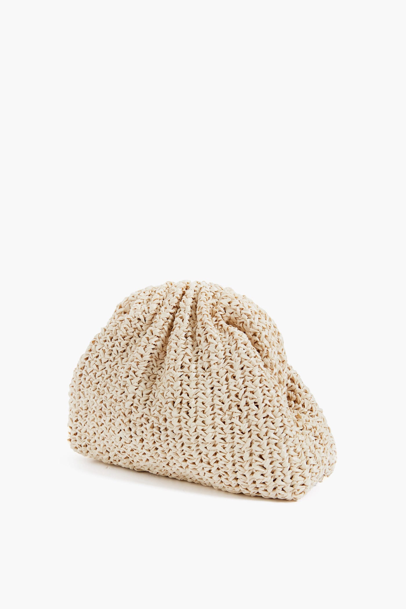 Ecru Mini Game Crochet Solid Clutch