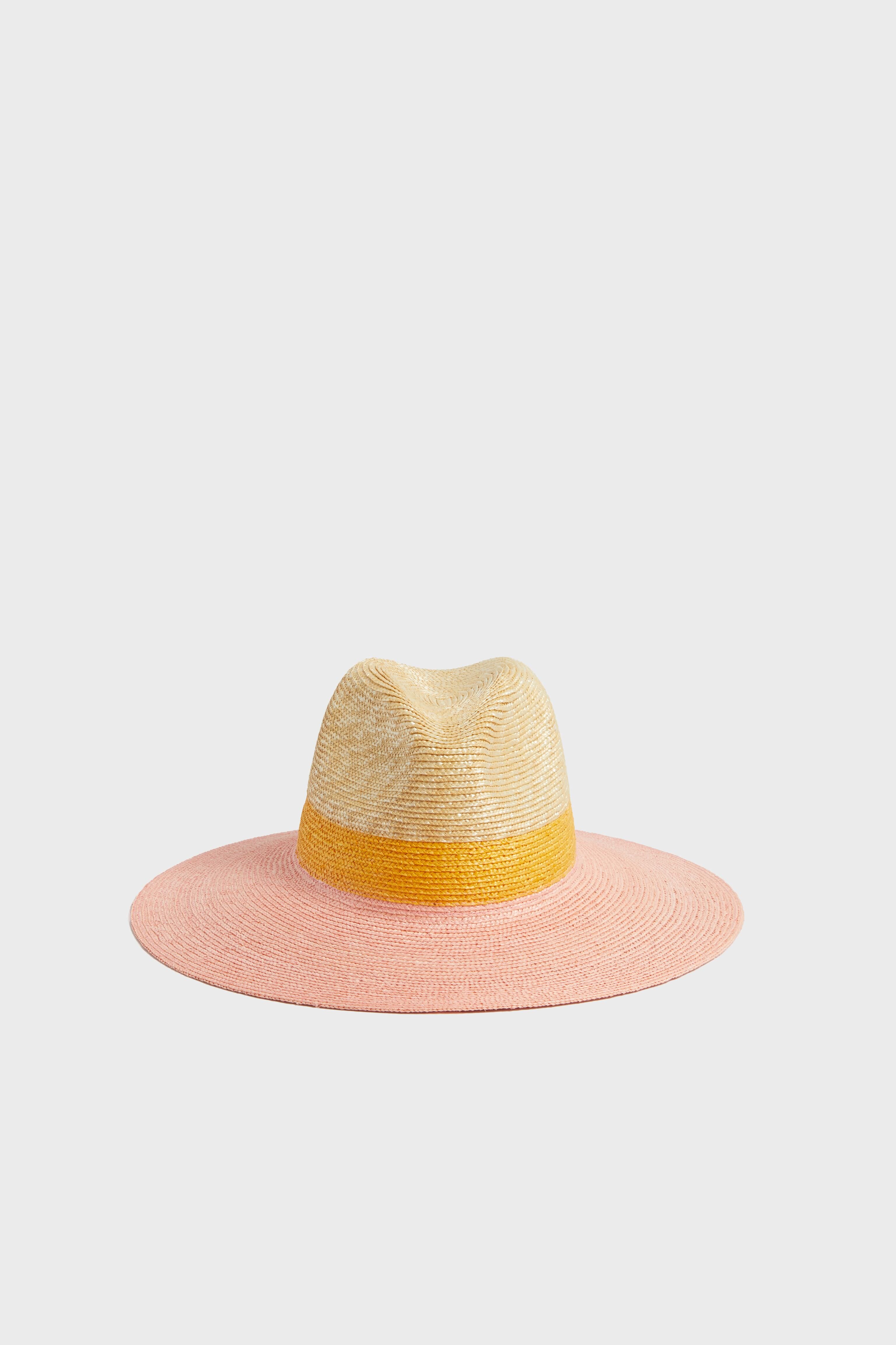 Wyeth Bondi Color Block Wheat Straw Panama Hat - Multi