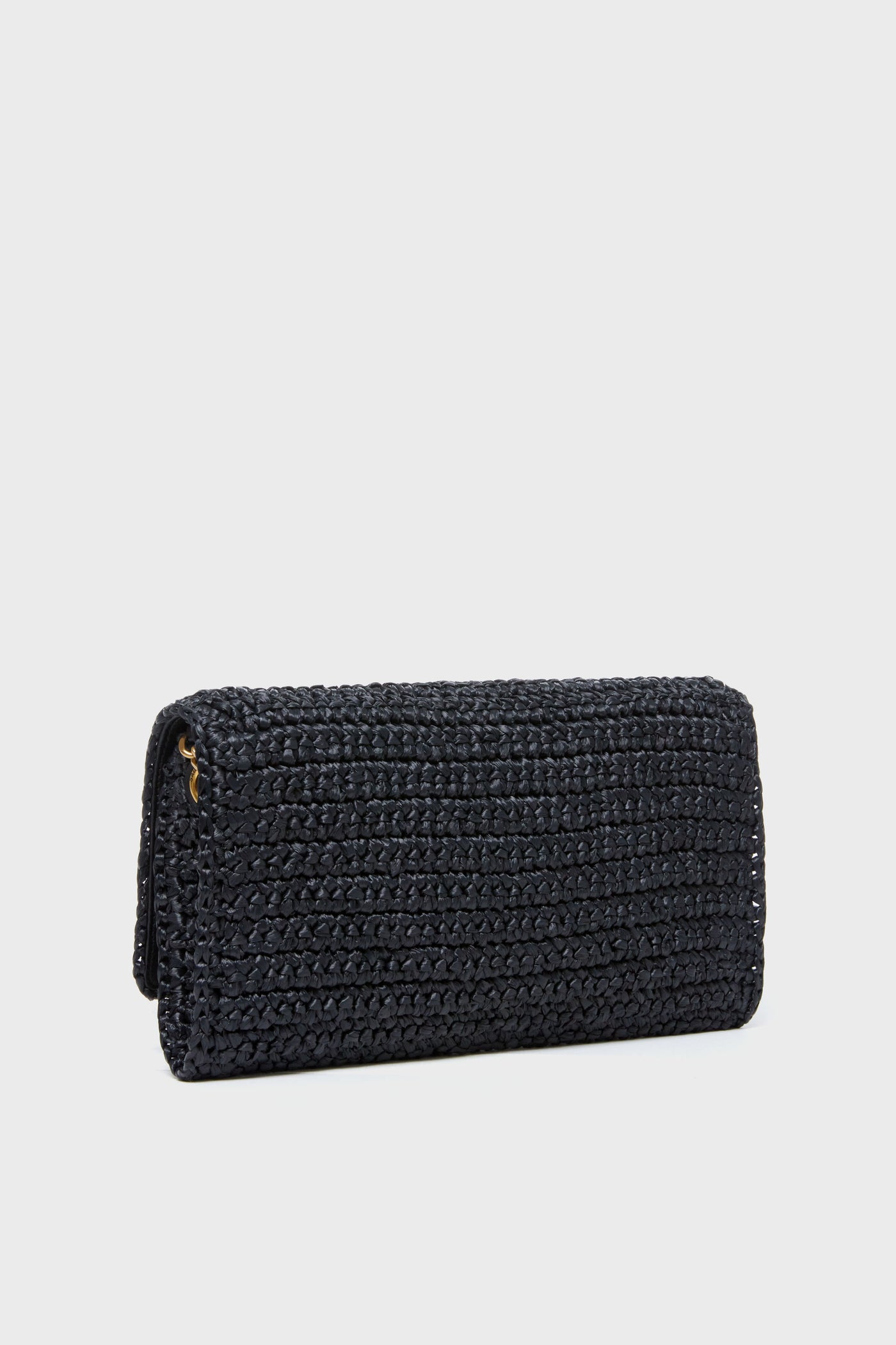 Saint Laurent Nero Raffia Kate Shoulder Bag