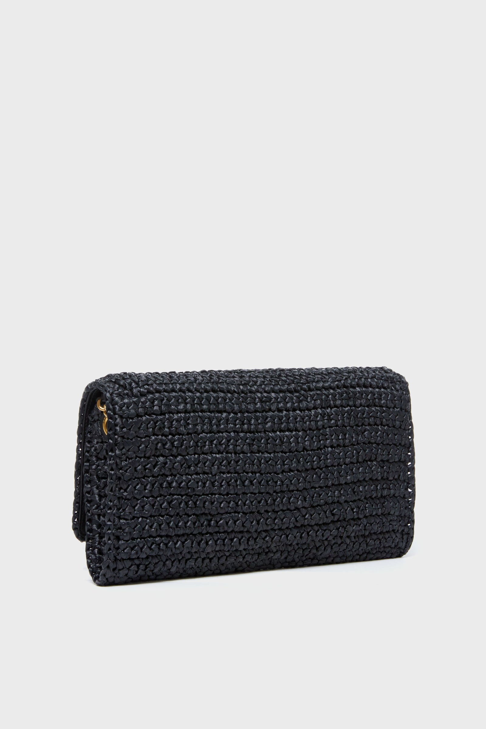 Saint Laurent Nero Raffia Kate Shoulder Bag