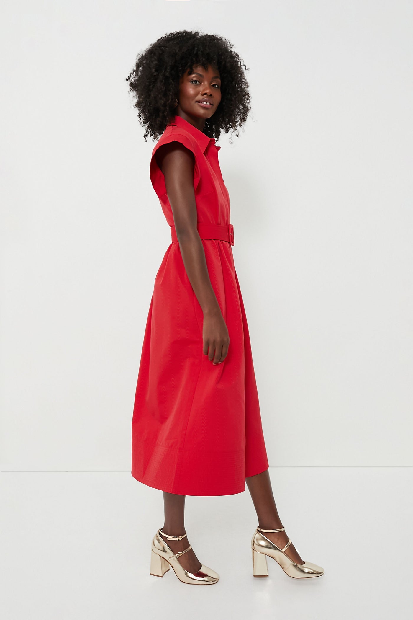 strapless open back dress Red Chloe Dress