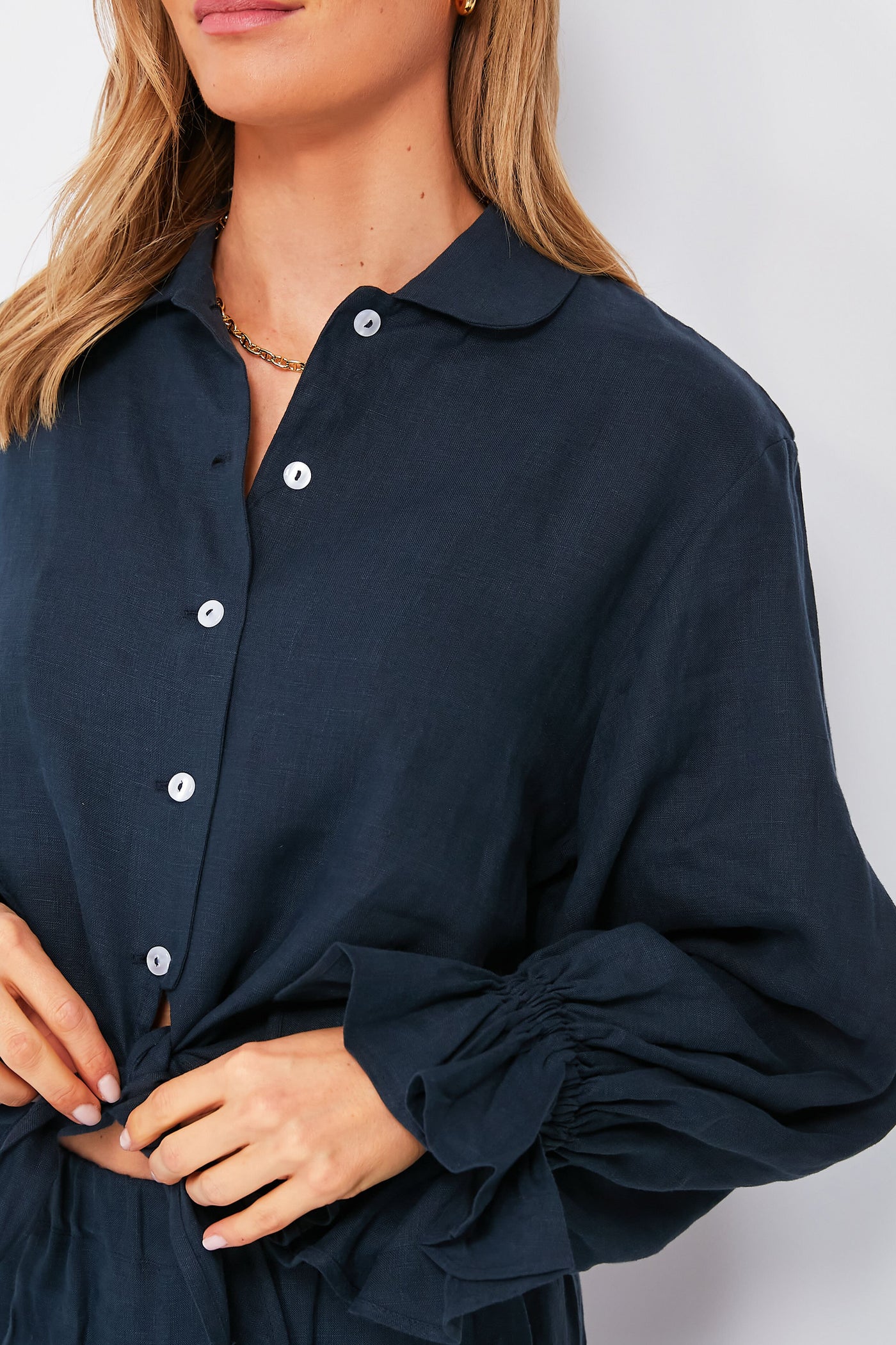 Navy Rumba Linen Lounge Suit