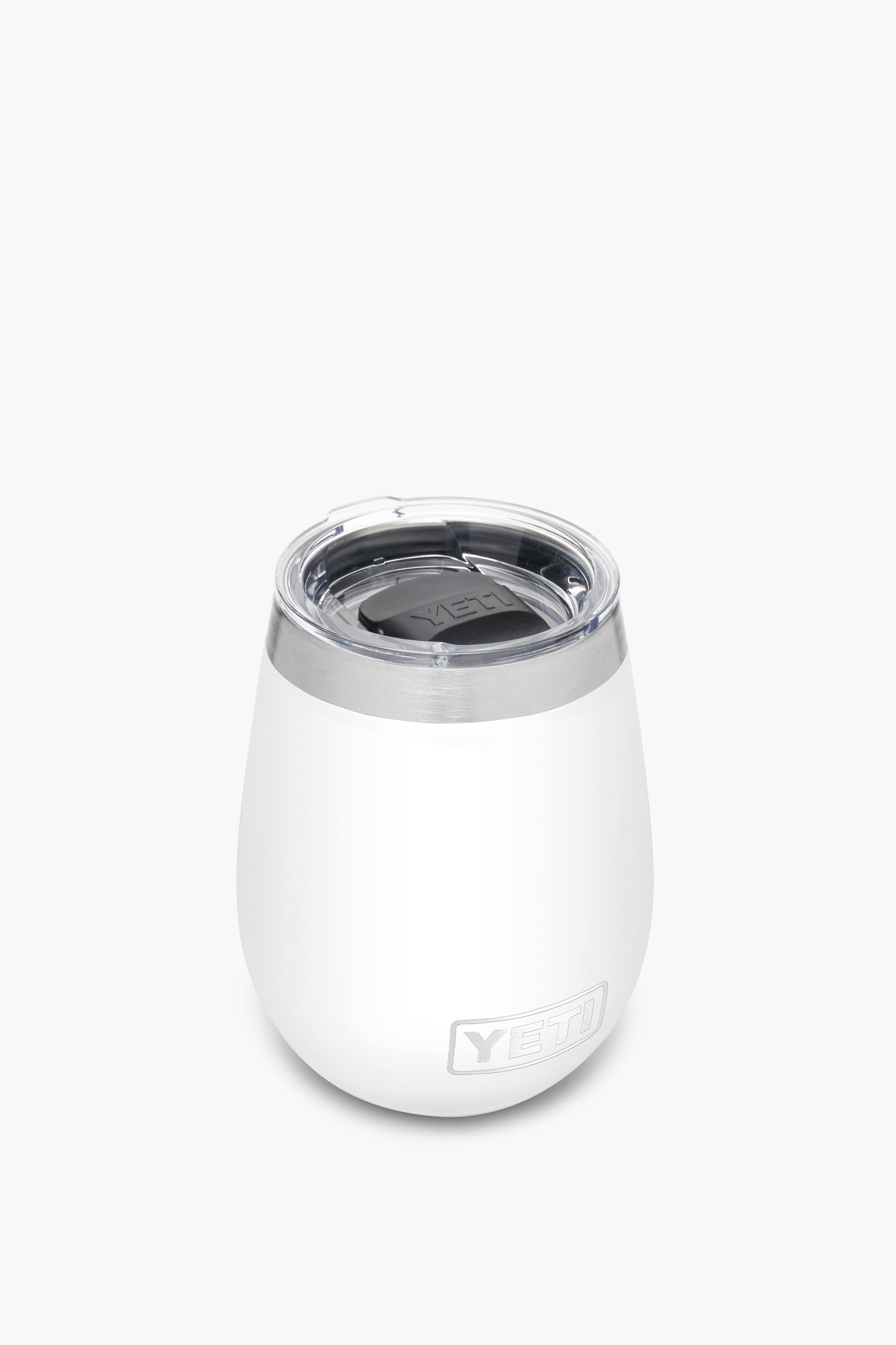 White Rambler 10oz Wine Tumbler With Magslider Lid