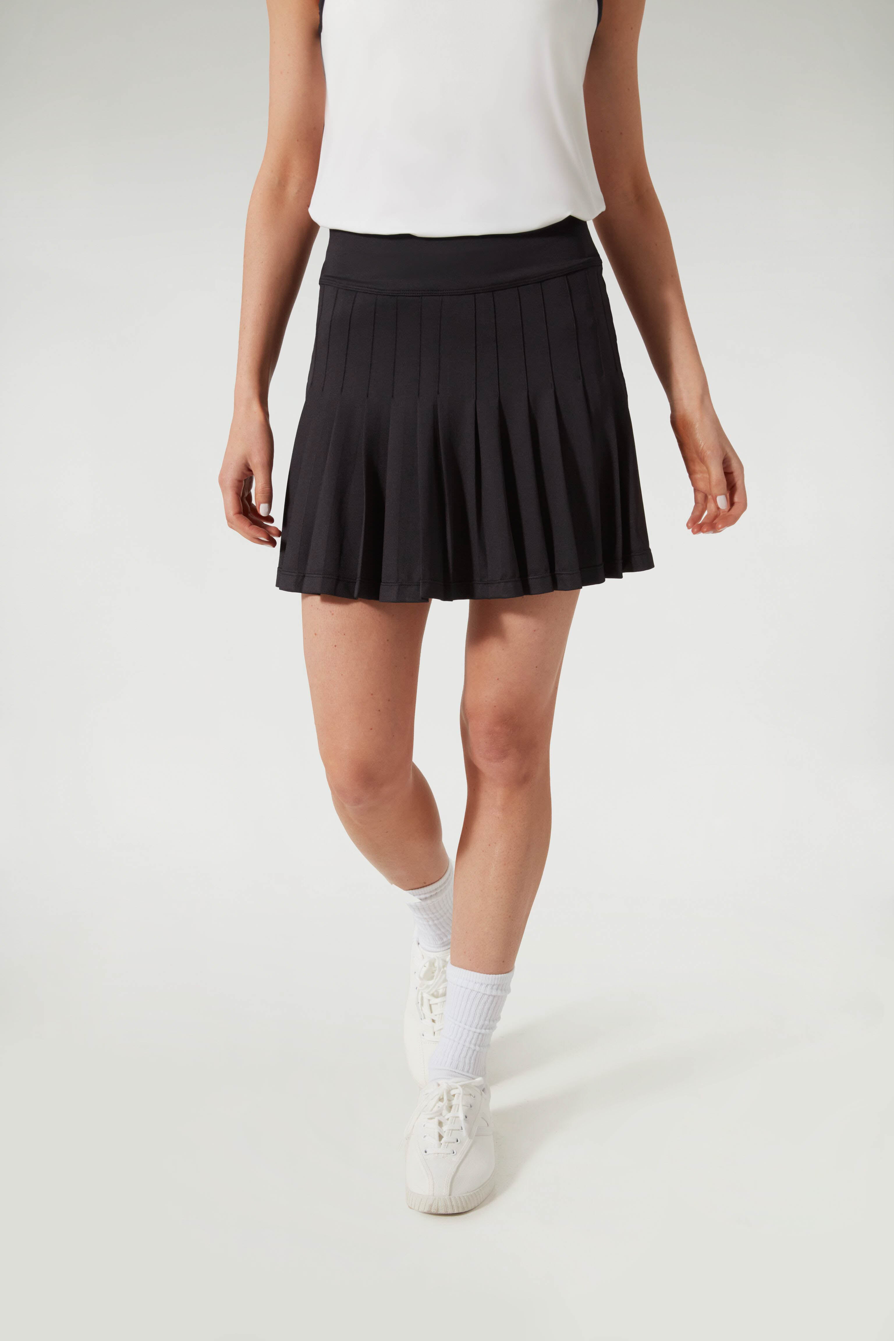 Black and White 15 Inch Tennis Skirt | Tnuck Sport