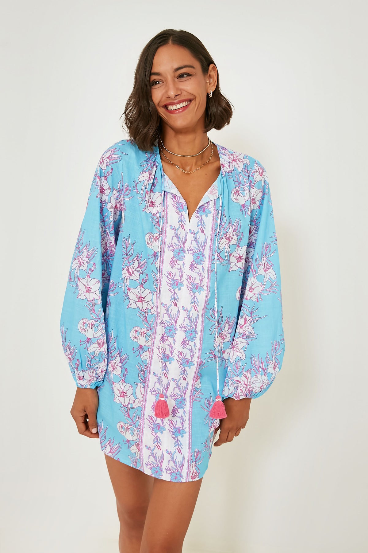 Multi Clover Tunic Dress Celina Moon