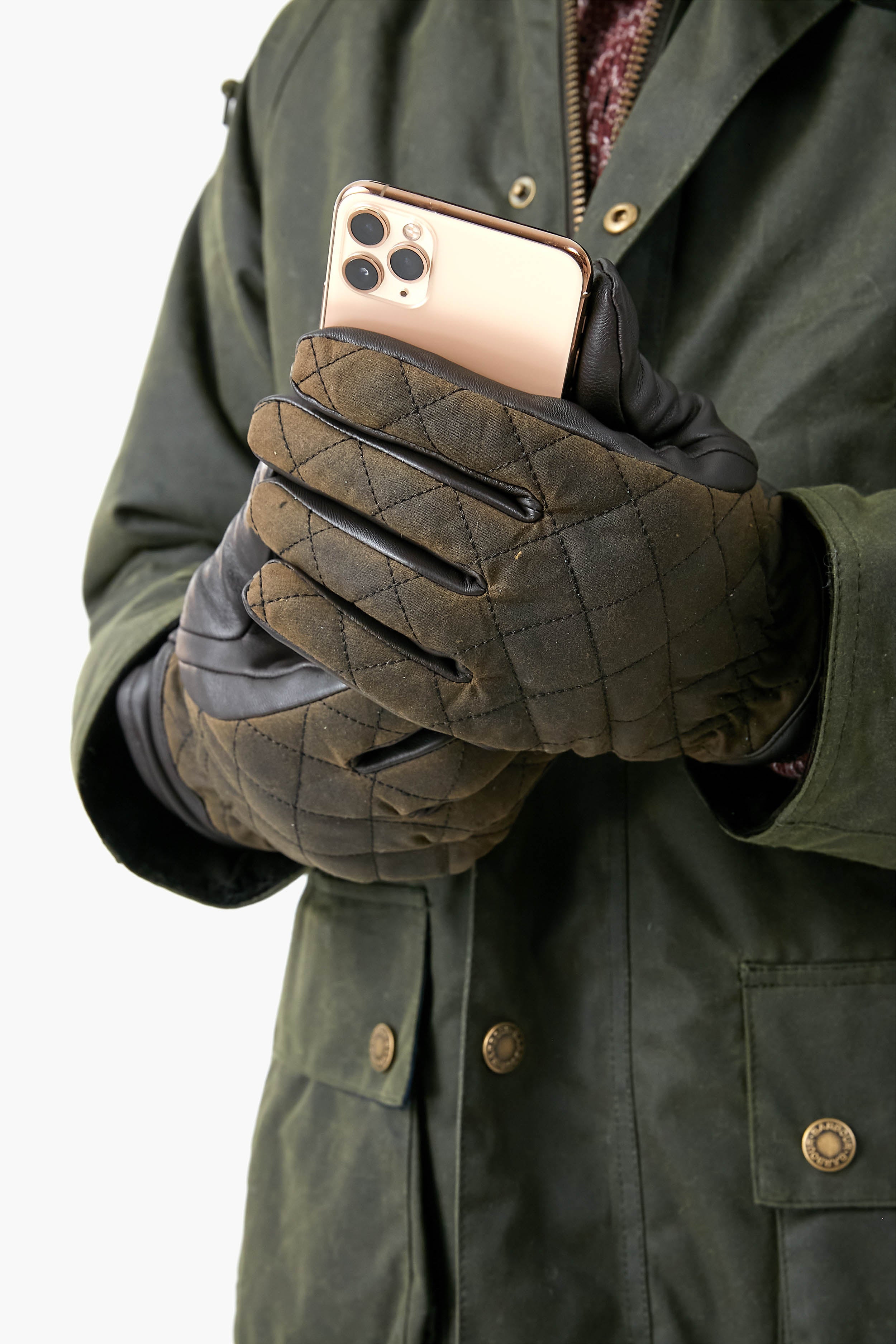 クラッチ　Barbour 衣類カバー Olive Brown Dalegarth Gloves | Barbour