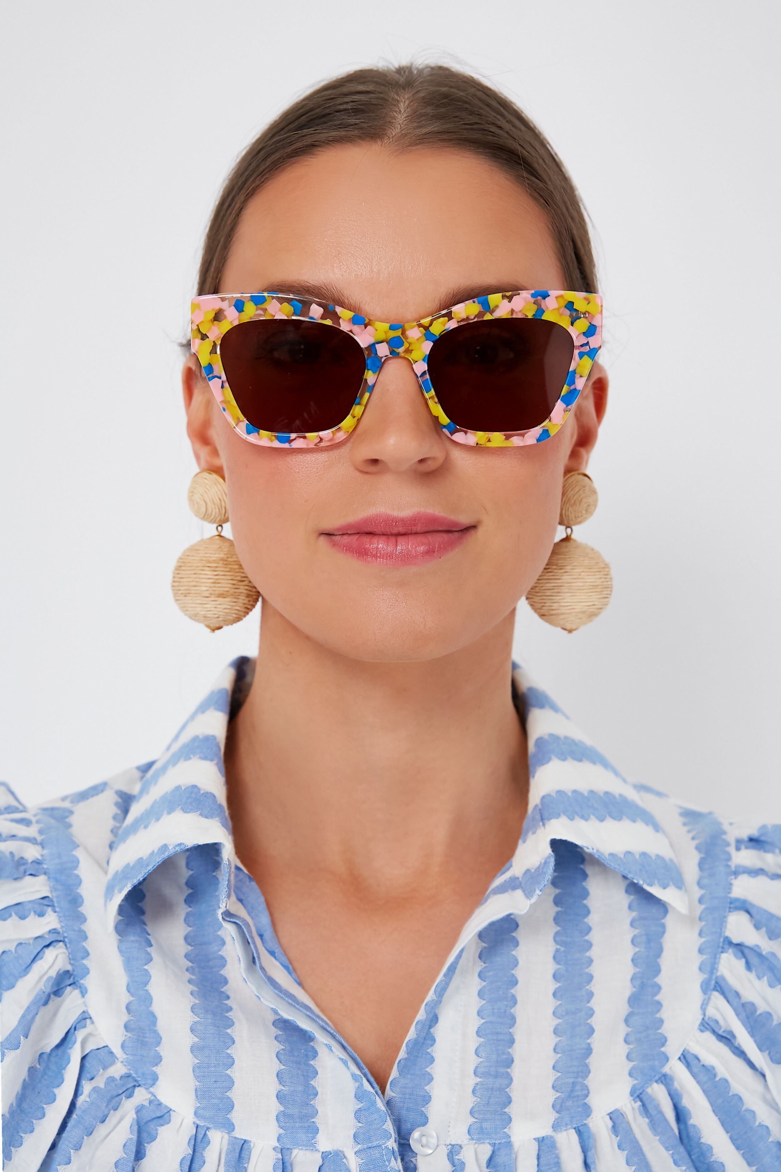 Canary Confetti Lido Sunglasses | Lele Sadoughi