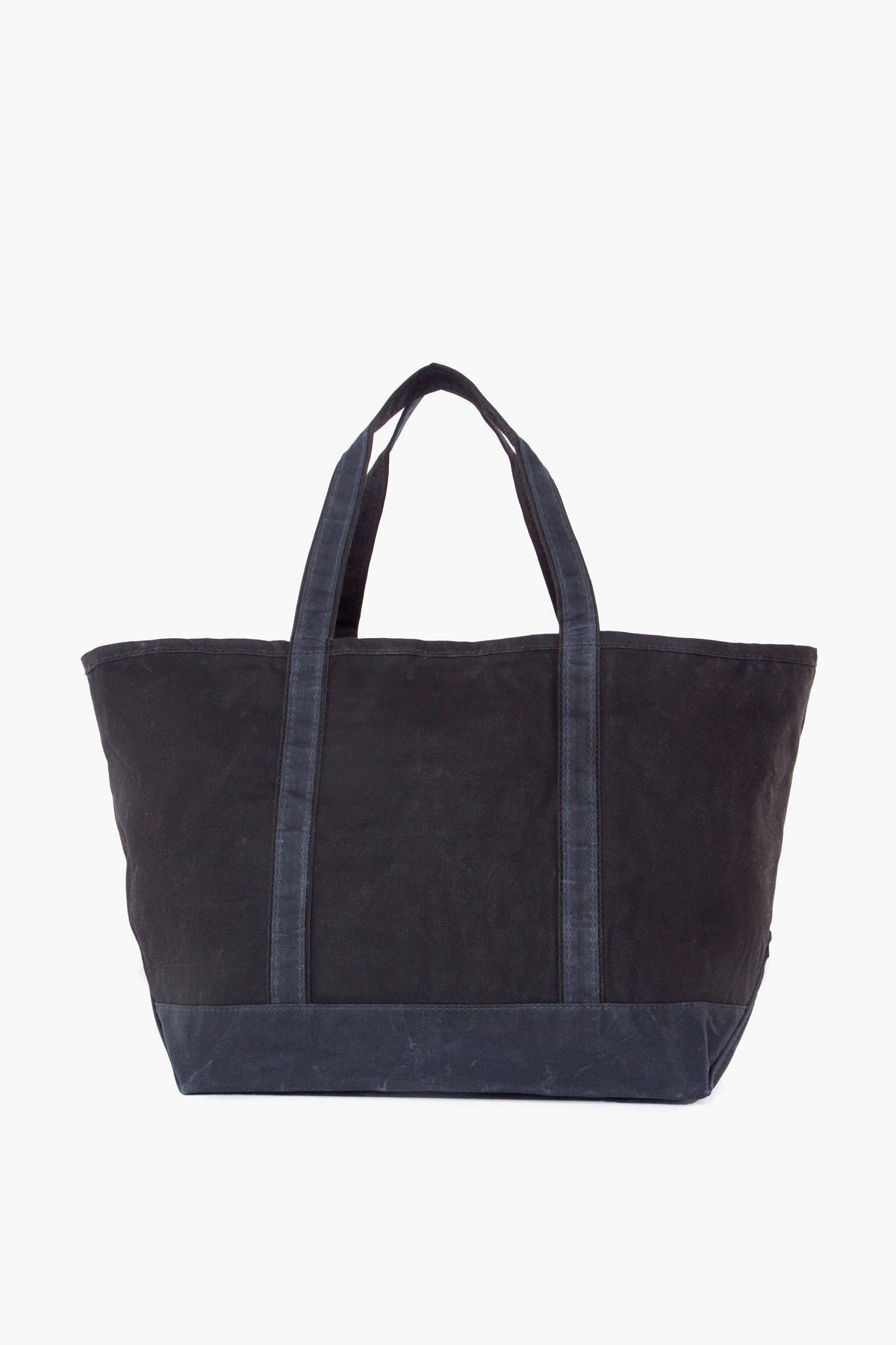 Black Waxed Large Canvas Tote