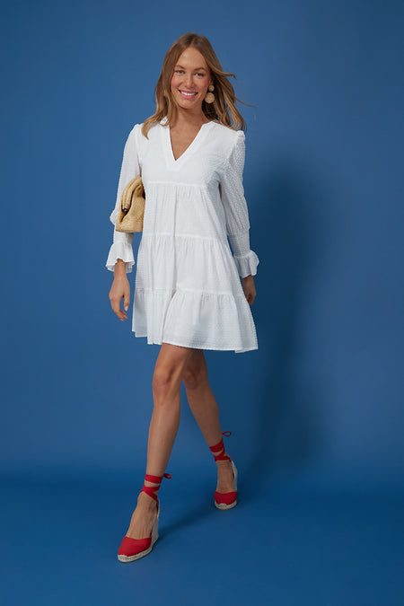 White Swiss Dot Kenzo Dress Pomander Place - Main Image