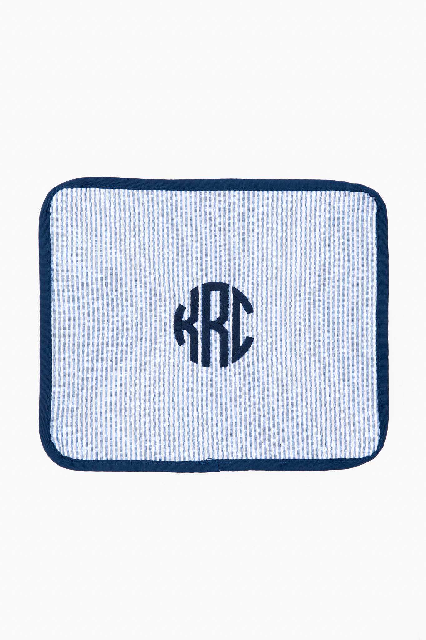 Blue Seersucker Travel Set