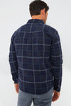 Green Plaid Owen Brushed Stretch Twill Shirt