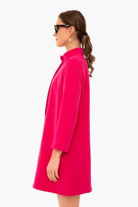 Fuchsia Stretch Crepe Avery Dress