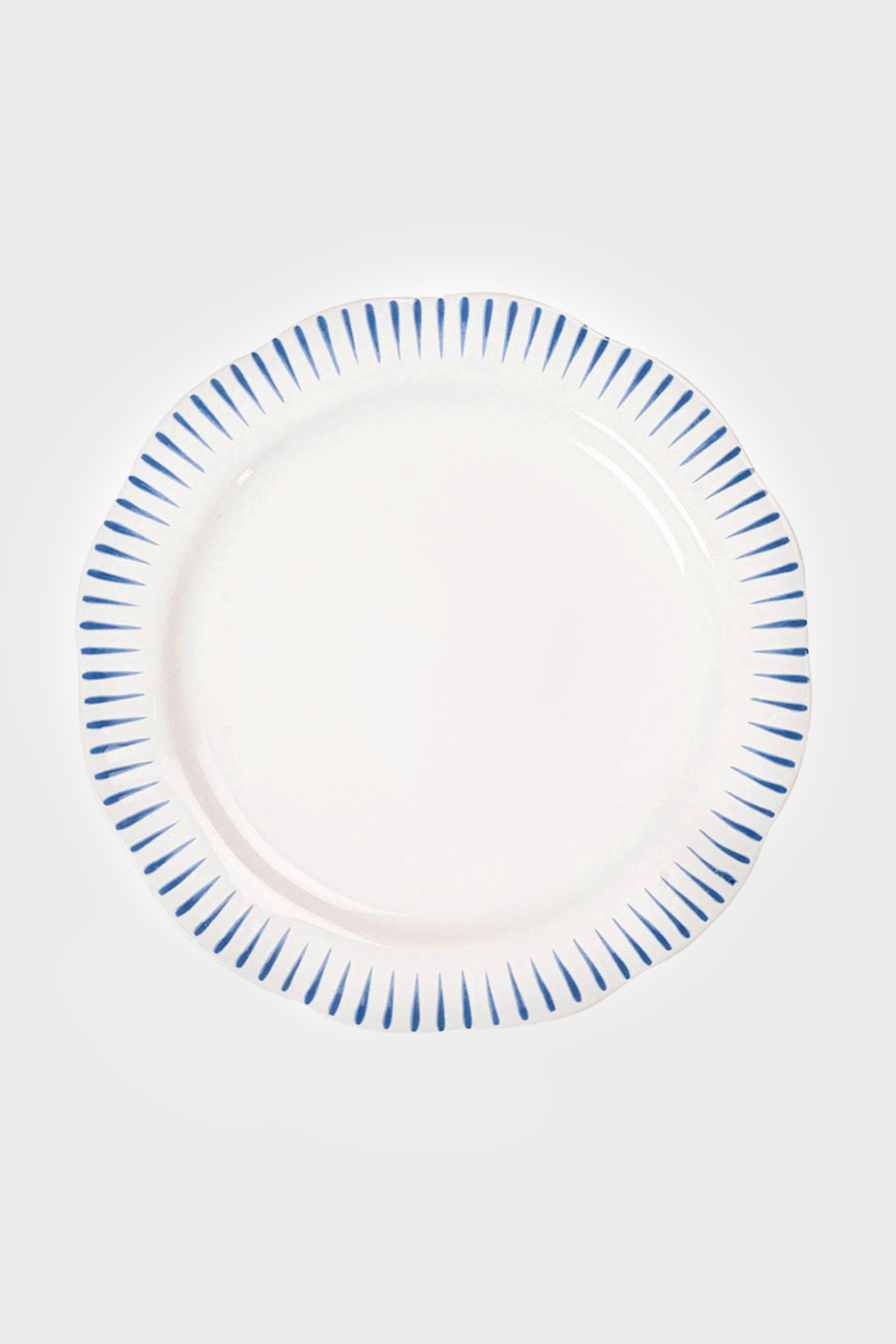 Sitio Stripe Salad Plate Delft Blue