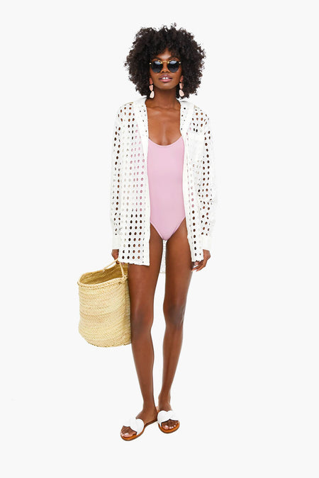 Marshmallow Eyelet Oxford Tunic