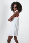 White and Red Sterling Tennis Dress