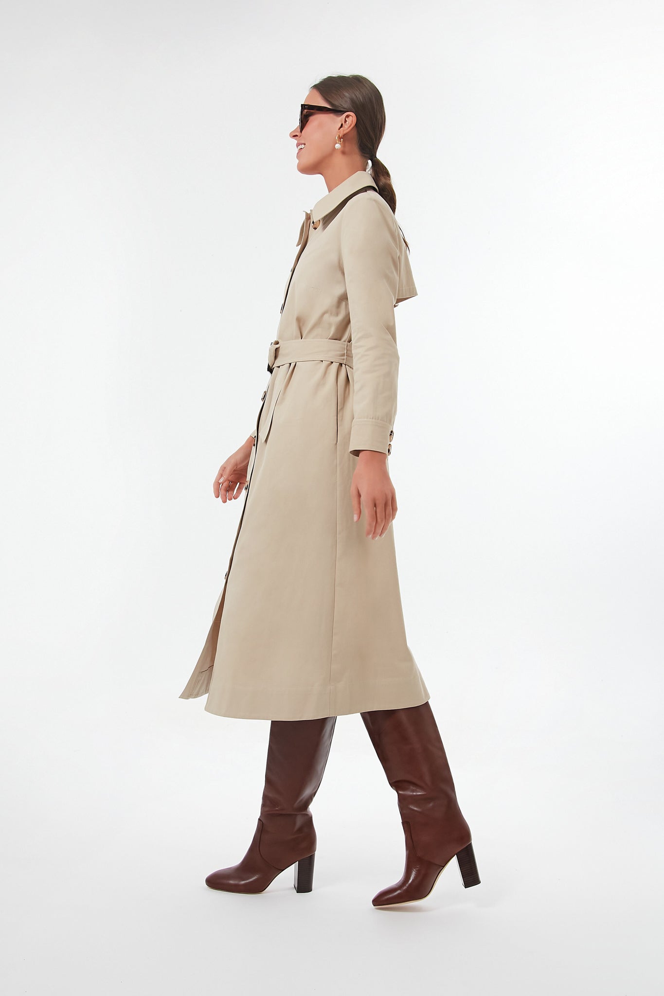 In the Trenches: A New Job and A Red Trench Coat - Running in Heels