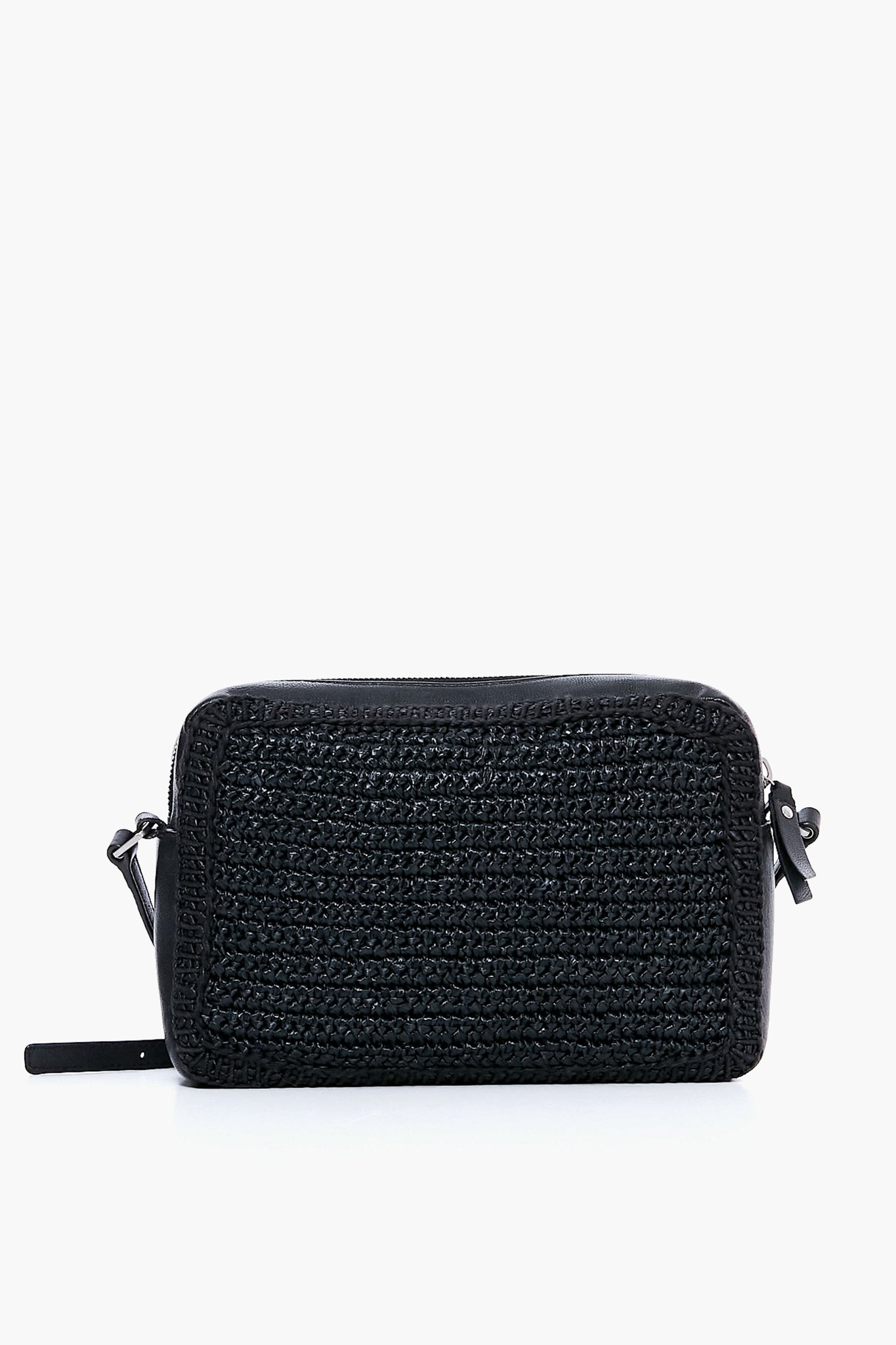 Saint Laurent Black Raffia Camera Bag