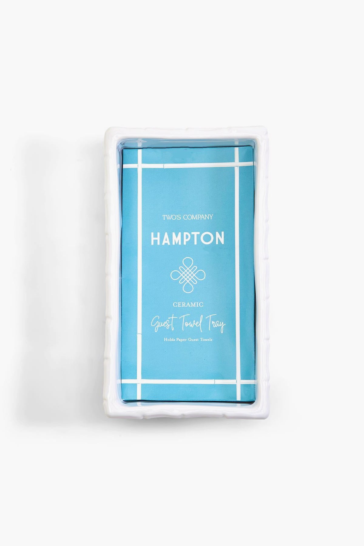 Faux Bamboo Fretwork Guest Towel Tray
