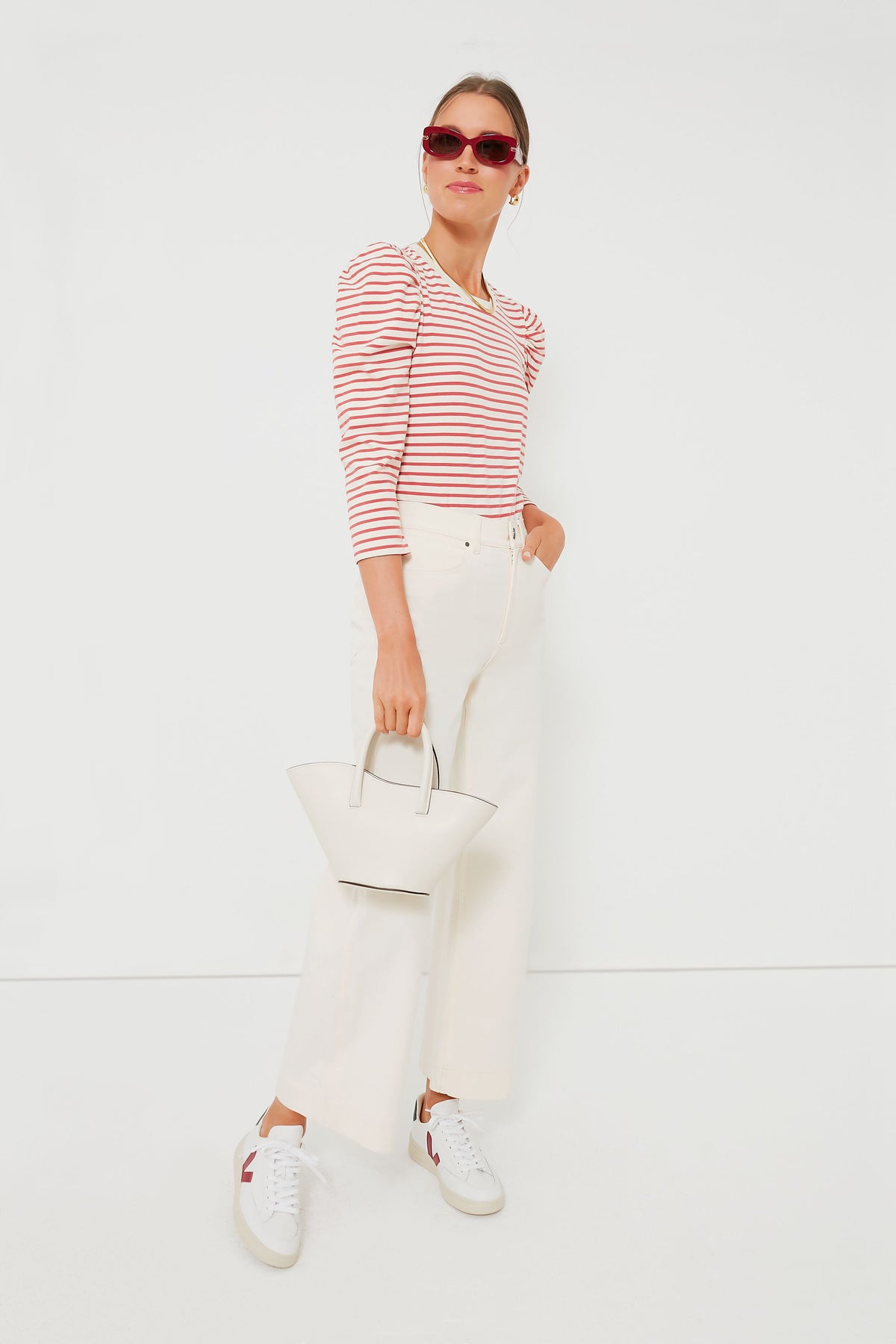 Vesty Red Striped Vesty Long Sleeve Crewneck | Pomander Place