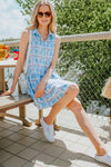 Westport Trellis Sleeveless Hayes Shirt Dress