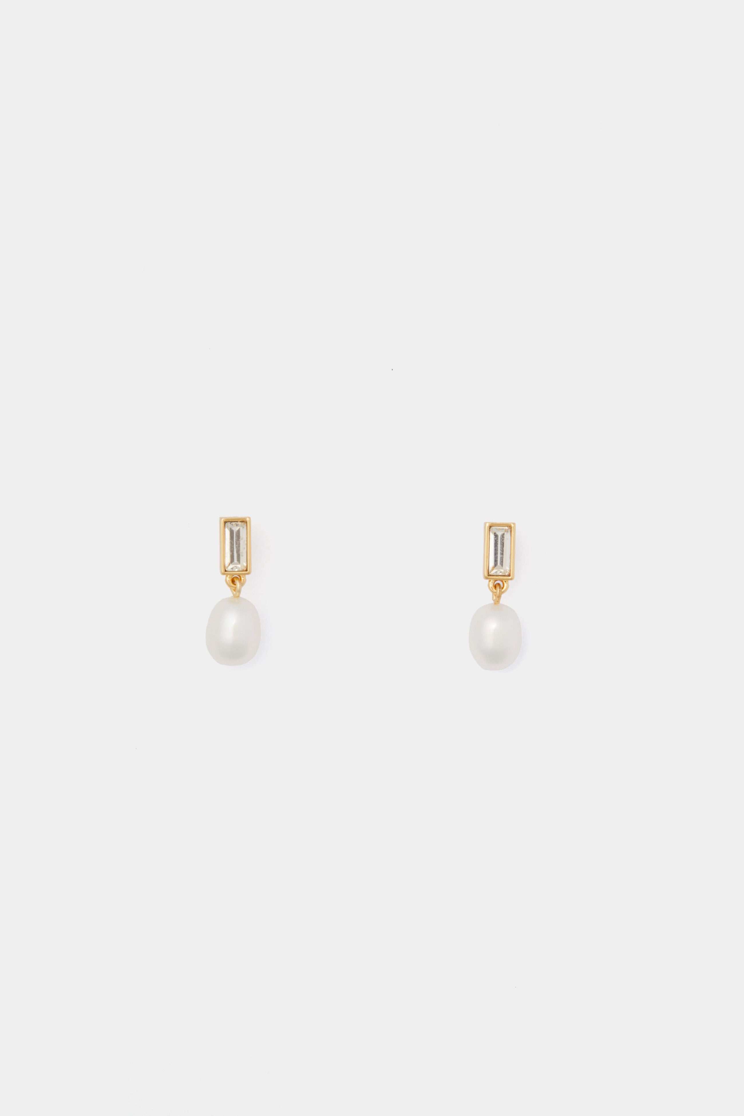 Pearl and Crystal Maura Earrings