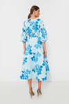 Moire Roses Blue Gabby Dress