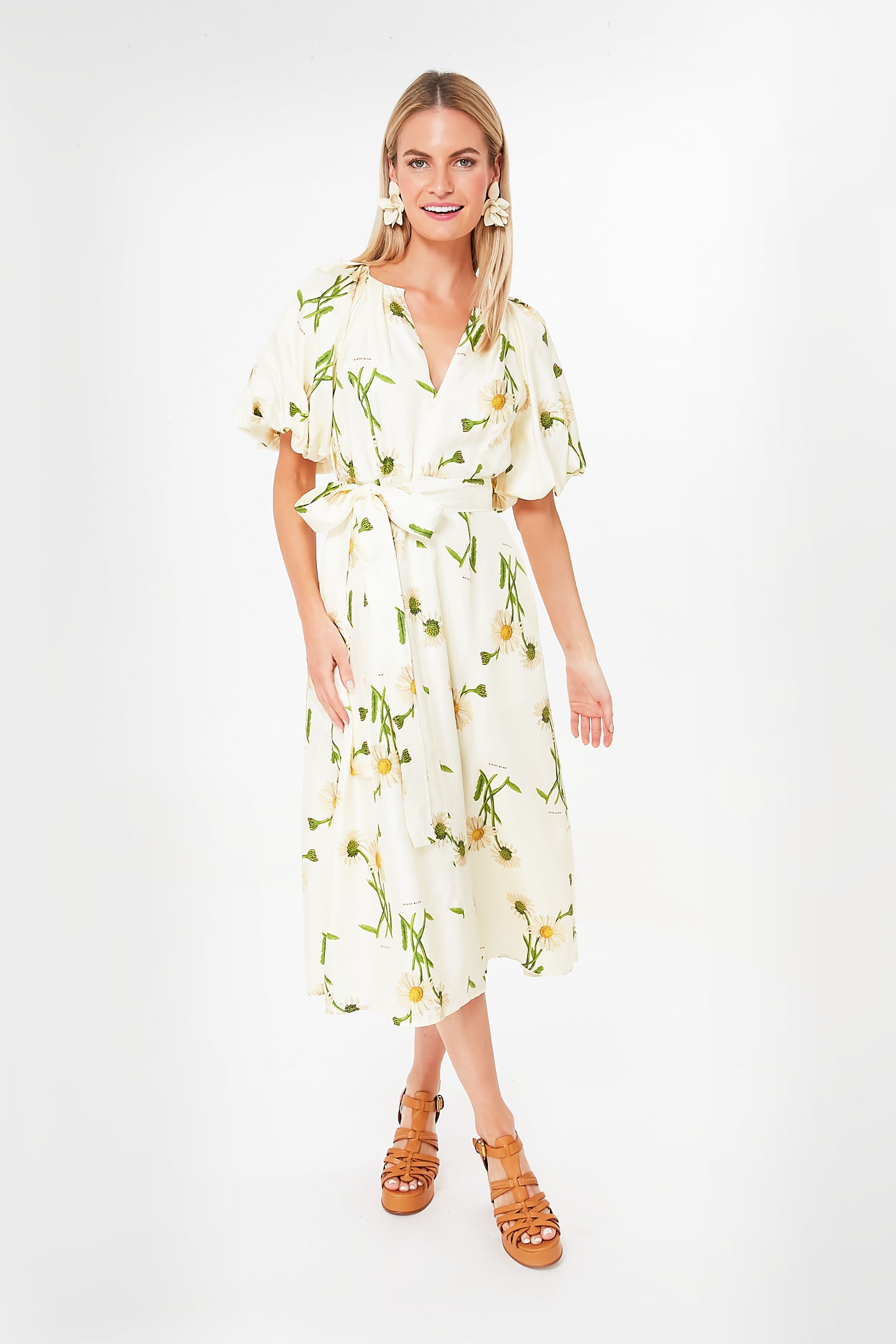 Silk selling daisy dress