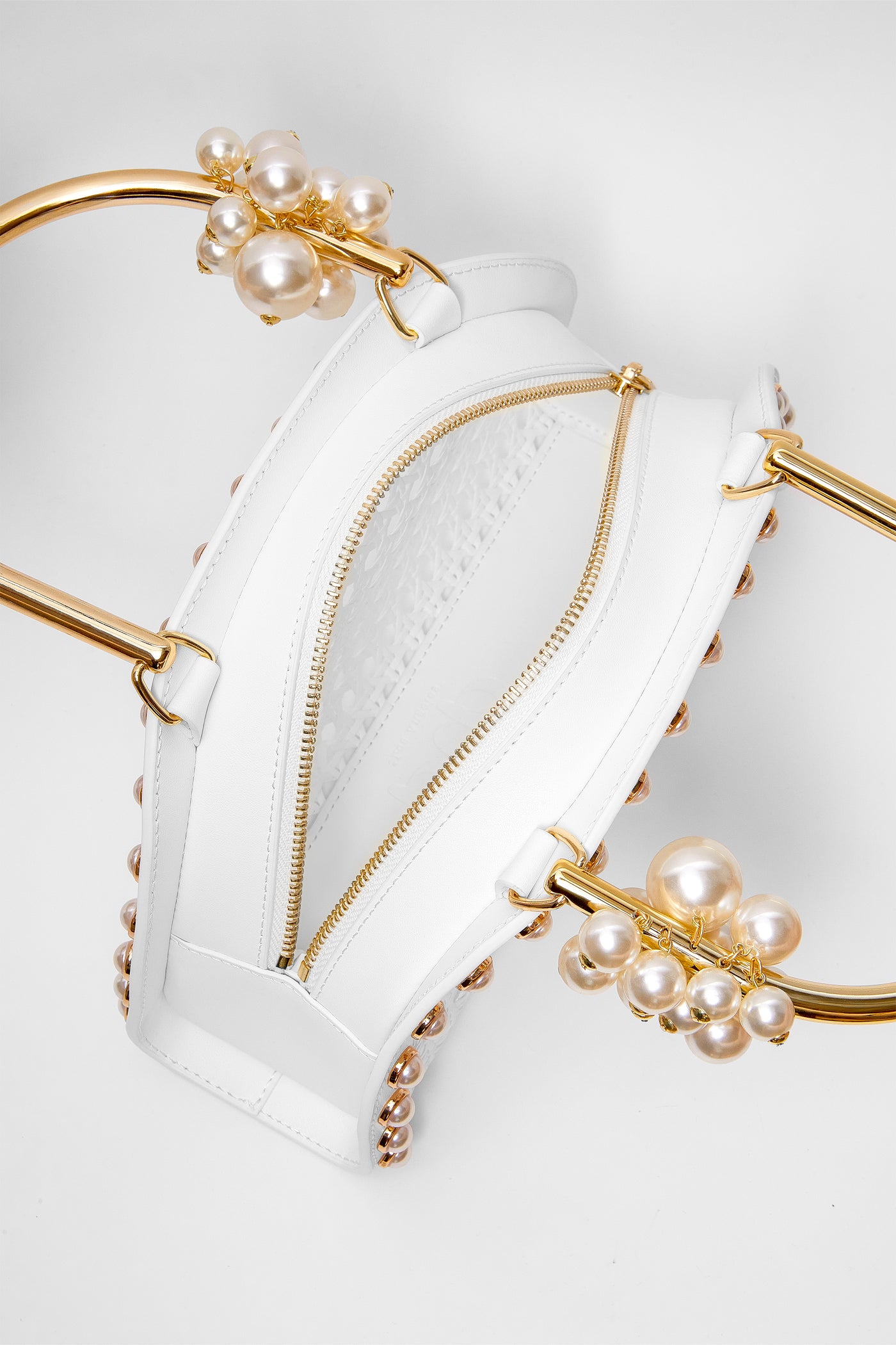 White Ellie Pearl Satchel