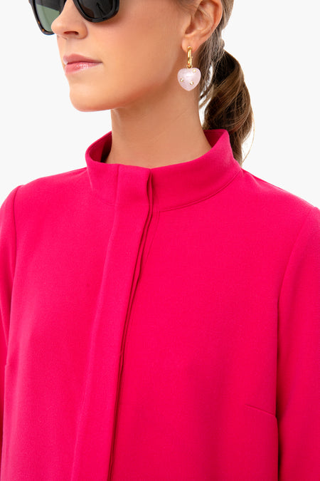 Fuchsia Stretch Crepe Avery Dress