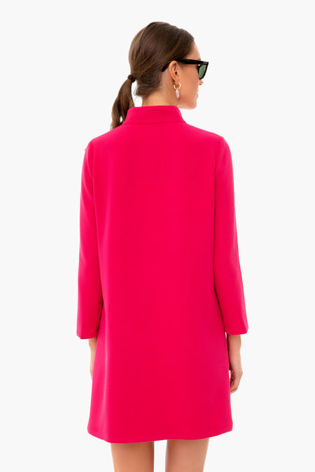 Fuchsia Stretch Crepe Avery Dress