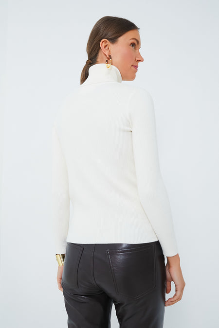 Winter White Andover Ribbed Turtleneck