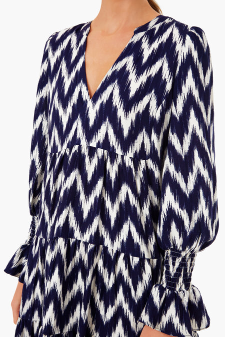 Navy Ikat Kenzo Dress